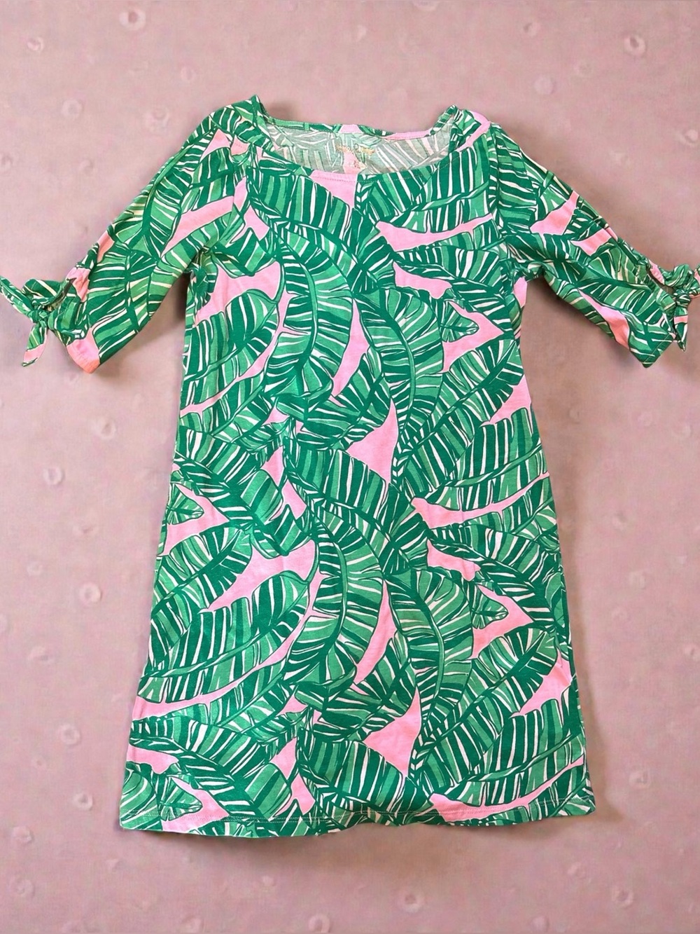 Lilly Pulitzer Girls Lets Go Bananas Conch Shell Pink Dress Shift Dress